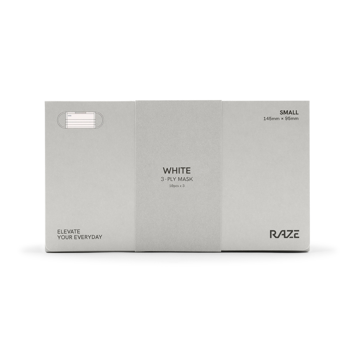 White 3-Ply Mask Small